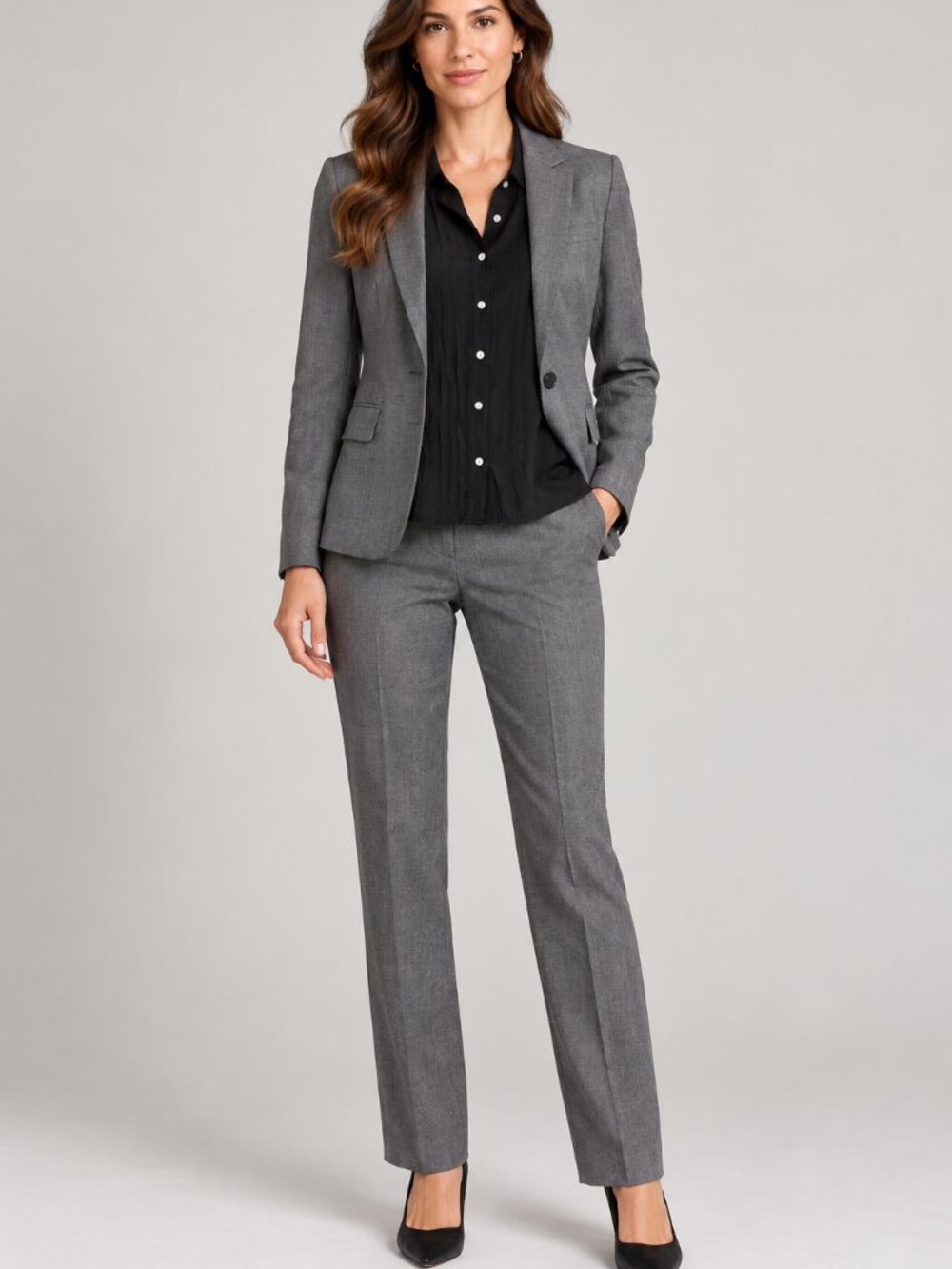 Banana Republic Women's Gray Two-Piece Suit EUC